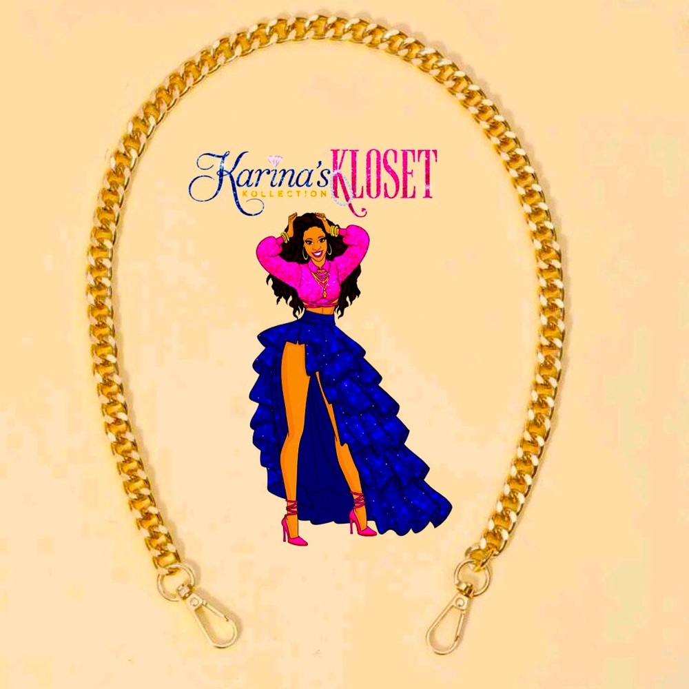 🌹 20in Gold Unbranded Chain for Necklace, Bags, Clutches. LV Lock & Key 🔐